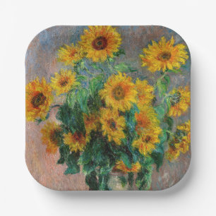 Claude Monet - Boeket zonnebloemen Papieren Bordje