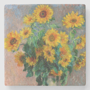 Claude Monet - Boeket zonnebloemen Stenen Onderzetter