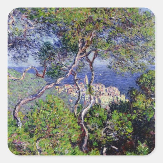 Claude Monet | Bordighera, 1884 Vierkante Sticker (Voorkant)