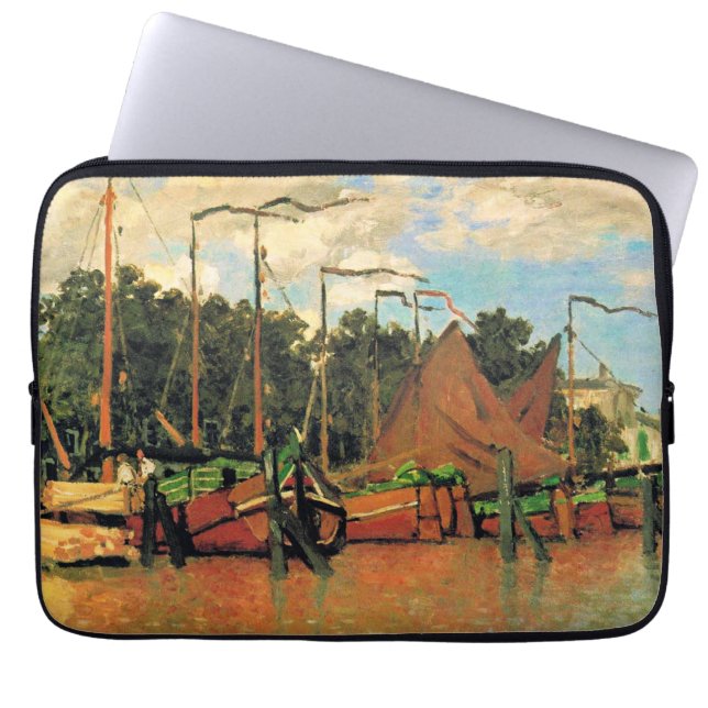 Claude Monet, Boten bij Zaandam, Laptop Sleeve (Voorkant)