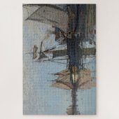 Claude Monet Boten in de haven van Honfleur Legpuzzel (Verticaal)