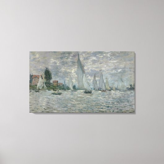 Claude Monet | Boten of Regatta in Argenteuil Canvas Afdruk (Voorkant)