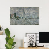 Claude Monet | Boten of Regatta in Argenteuil Poster (Thuiskantoor)
