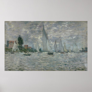 Claude Monet   Boten of Regatta in Argenteuil Poster