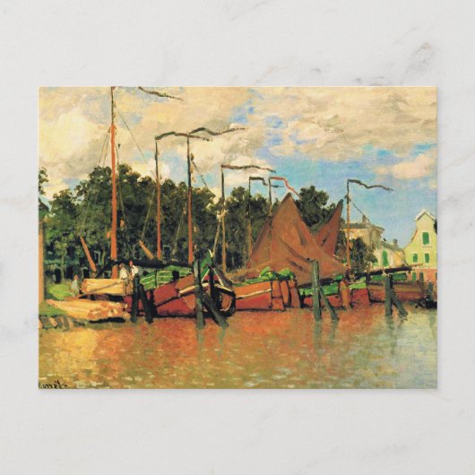 Claude Monet, Botens bij Zaandam, Briefkaart (Voorkant)