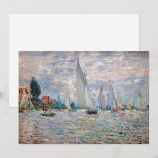 Claude Monet - Botensportwedstrijd bij Argenteuil Kaart (Voorkant / Achterkant)