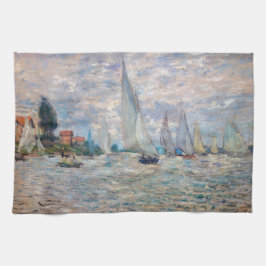 Claude Monet - Botensportwedstrijd bij Argenteuil Theedoek