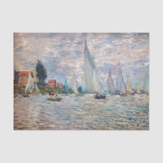 Claude Monet - Botensportwedstrijd in Argenteuil Tissuepapier (Voorkant)