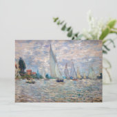 Claude Monet - Botensprintrace in Argenteuil Bedankkaart (Staand voorkant)