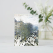 Claude Monet, Boulevard des Capucines, 1873 Oil on Briefkaart (Staand voorkant)