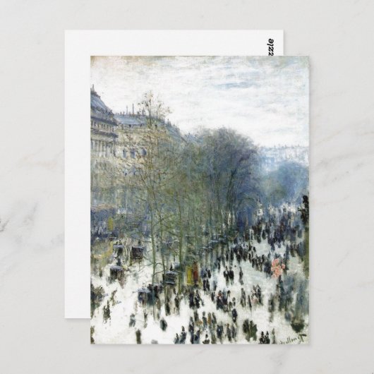 Claude Monet, Boulevard des Capucines, 1873 Oil on Briefkaart (Voorkant / Achterkant)