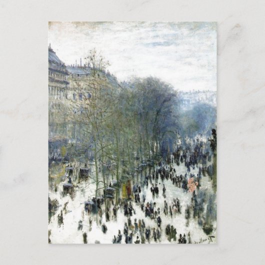 Claude Monet, Boulevard des Capucines, 1873 Oil on Briefkaart (Voorkant)
