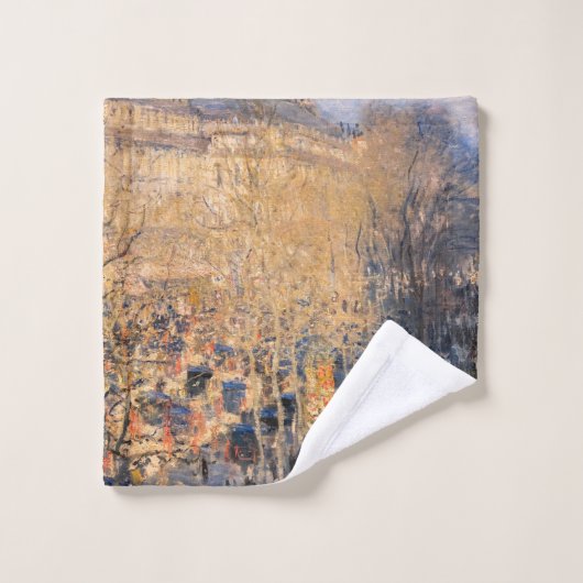Claude Monet - Boulevard des Capucines in Parijs Bad Handdoek (Wasdoekje)