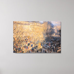 Claude Monet - Boulevard des Capucines in Parijs Canvas Afdruk