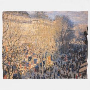 Claude Monet - Boulevard des Capucines in Parijs Fleece Deken