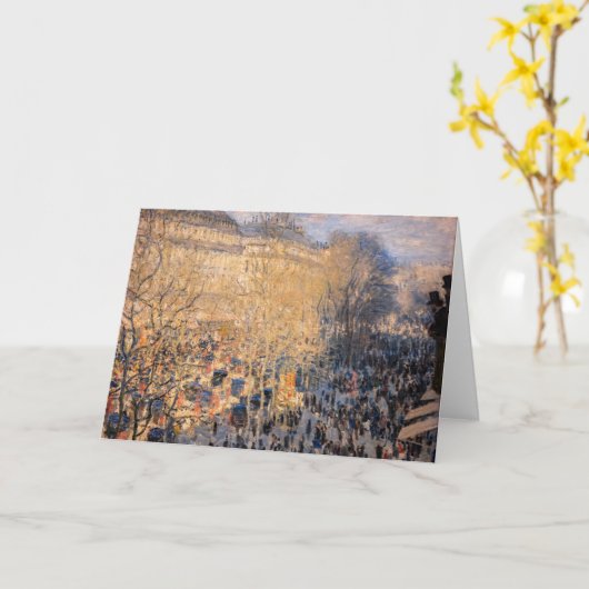 Claude Monet - Boulevard des Capucines in Parijs Kaart (Gele Bloem)