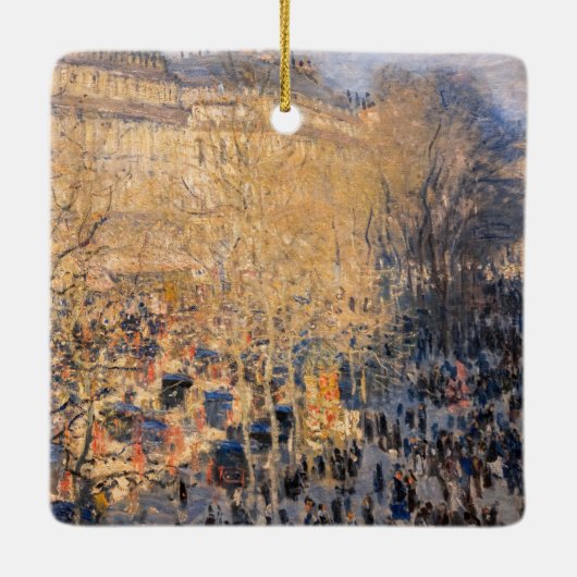 Claude Monet - Boulevard des Capucines in Parijs Keramisch Ornament (Achterkant)