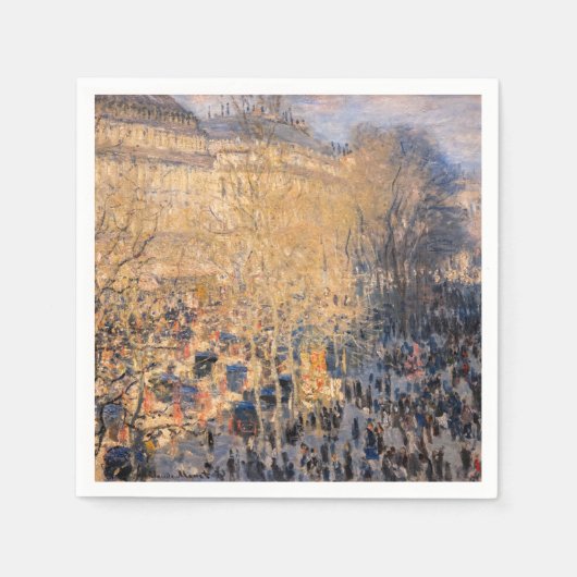 Claude Monet - Boulevard des Capucines in Parijs Servet (Voorkant)