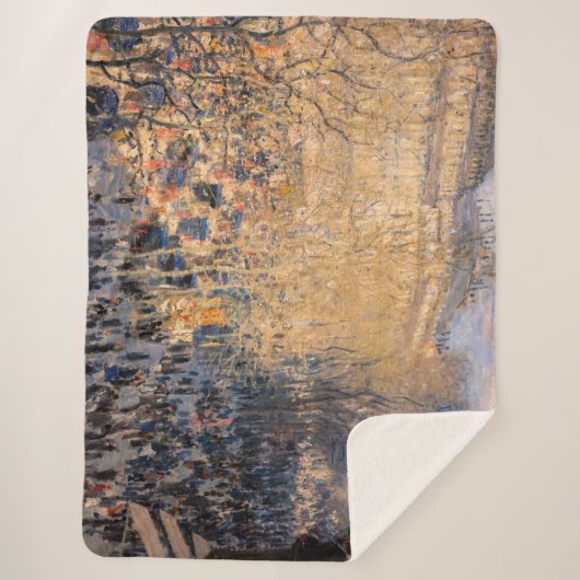 Claude Monet - Boulevard des Capucines in Parijs Sherpa Deken (Voorkant)