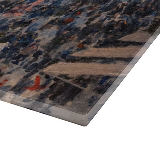 Claude Monet - Boulevard des Capucines in Parijs Snijplank (Hoek)