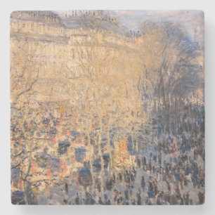 Claude Monet - Boulevard des Capucines in Parijs Stenen Onderzetter
