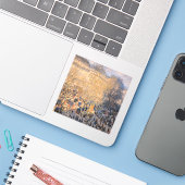 Claude Monet - Boulevard des Capucines in Parijs Sticker (Laptop met iPhone)