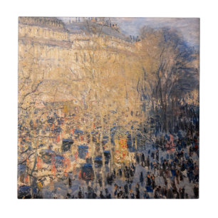 Claude Monet - Boulevard des Capucines in Parijs Tegeltje