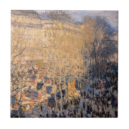 Claude Monet - Boulevard des Capucines in Parijs Tegeltje (Voorkant)