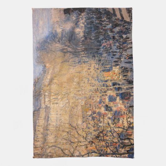 Claude Monet - Boulevard des Capucines in Parijs Theedoek (Verticaal)