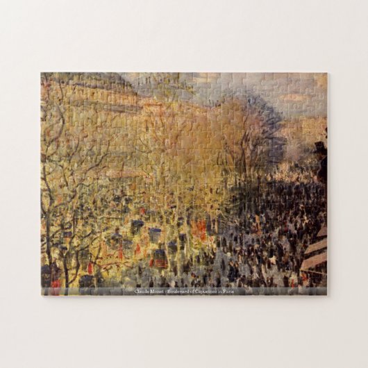 Claude Monet - Boulevard van Capucines in Parijs Legpuzzel (Horizontaal)