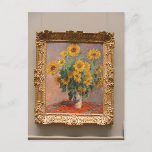 Claude Monet Bouquet of Sunflower 1908 Technique  Briefkaart (Voorkant)