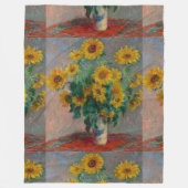 Claude Monet Bouquet over zonnebloemen Fleece Deken (Voorkant)