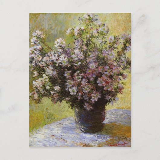  Claude Monet Bouquet van Mallows Briefkaart (Voorkant)