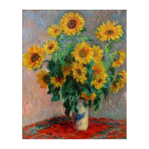 Claude Monet - Bouquet van zonnebloemen Acryl Muurkunst
