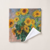Claude Monet - Bouquet van zonnebloemen Bad Handdoek (Wasdoekje)