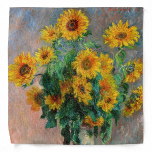 Claude Monet - Bouquet van zonnebloemen Bandana