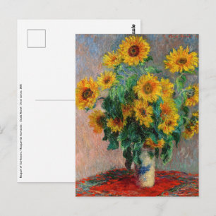 Claude Monet - Bouquet van zonnebloemen Briefkaart