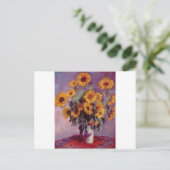 Claude Monet Bouquet van Zonnebloemen Briefkaart (Staand voorkant)