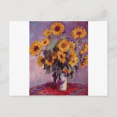 Claude Monet Bouquet van Zonnebloemen Briefkaart (Voorkant)