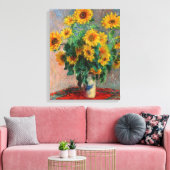 Claude Monet - Bouquet van zonnebloemen Canvas Afdruk (Insitu (Woonkamer))
