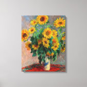 Claude Monet - Bouquet van zonnebloemen Canvas Afdruk (Voorkant)