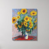 Claude Monet Bouquet van Zonnebloemen Canvas Afdruk (Voorkant)