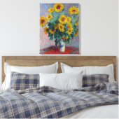 Claude Monet Bouquet van Zonnebloemen Canvas Afdruk (Insitu (Slaapkamer))