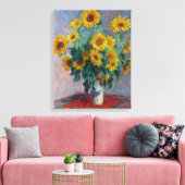 Claude Monet Bouquet van Zonnebloemen Canvas Afdruk (Insitu (Woonkamer))