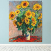 Claude Monet_Bouquet van Zonnebloemen - Canvas Pri (Insitu (Houten vloer))