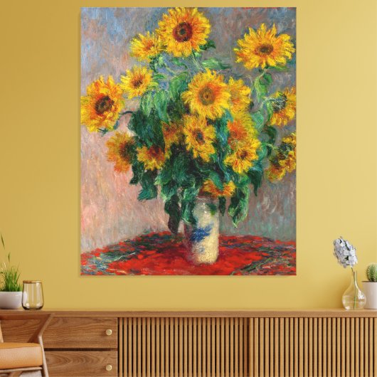 Claude Monet_Bouquet van Zonnebloemen - Canvas Pri (Insitu (Woonkamer))