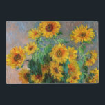 Claude Monet - Bouquet van zonnebloemen Gelamineerde Placemat<br><div class="desc">Bouquet of Sunflower / Bouquet de tournesols - Claude Monet,  Oil on Canvas,  1881</div>