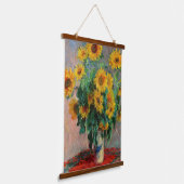 Claude Monet - Bouquet van zonnebloemen Hangend Wandkleed (Gebogen)