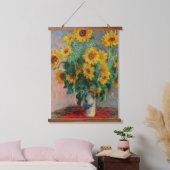Claude Monet - Bouquet van zonnebloemen Hangend Wandkleed (Slaapkamer)
