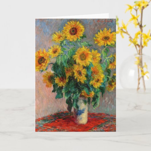 Claude Monet - Bouquet van zonnebloemen Kaart (Gele Bloem)